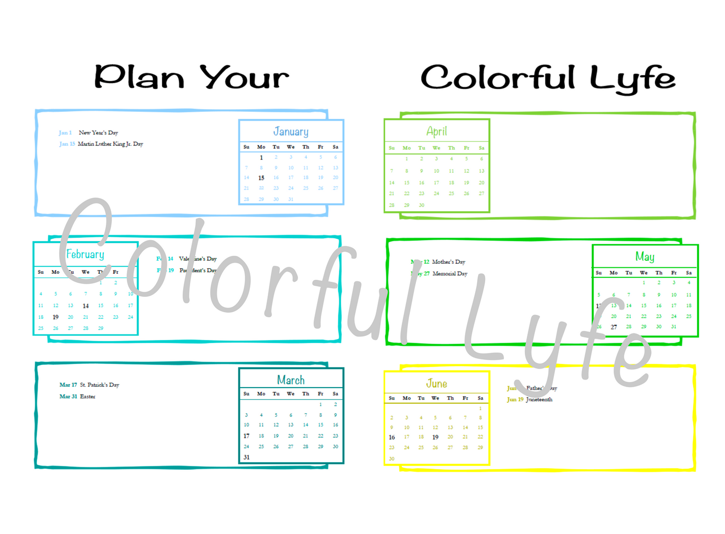 2024 Starburst Planner - Yellow